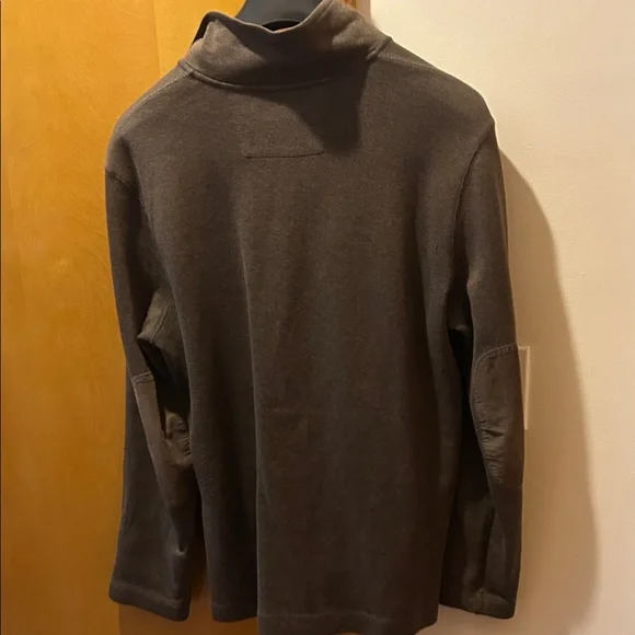 Banana Republic Men's Dark Green Half Zip Sweater - Picture 3 of 3